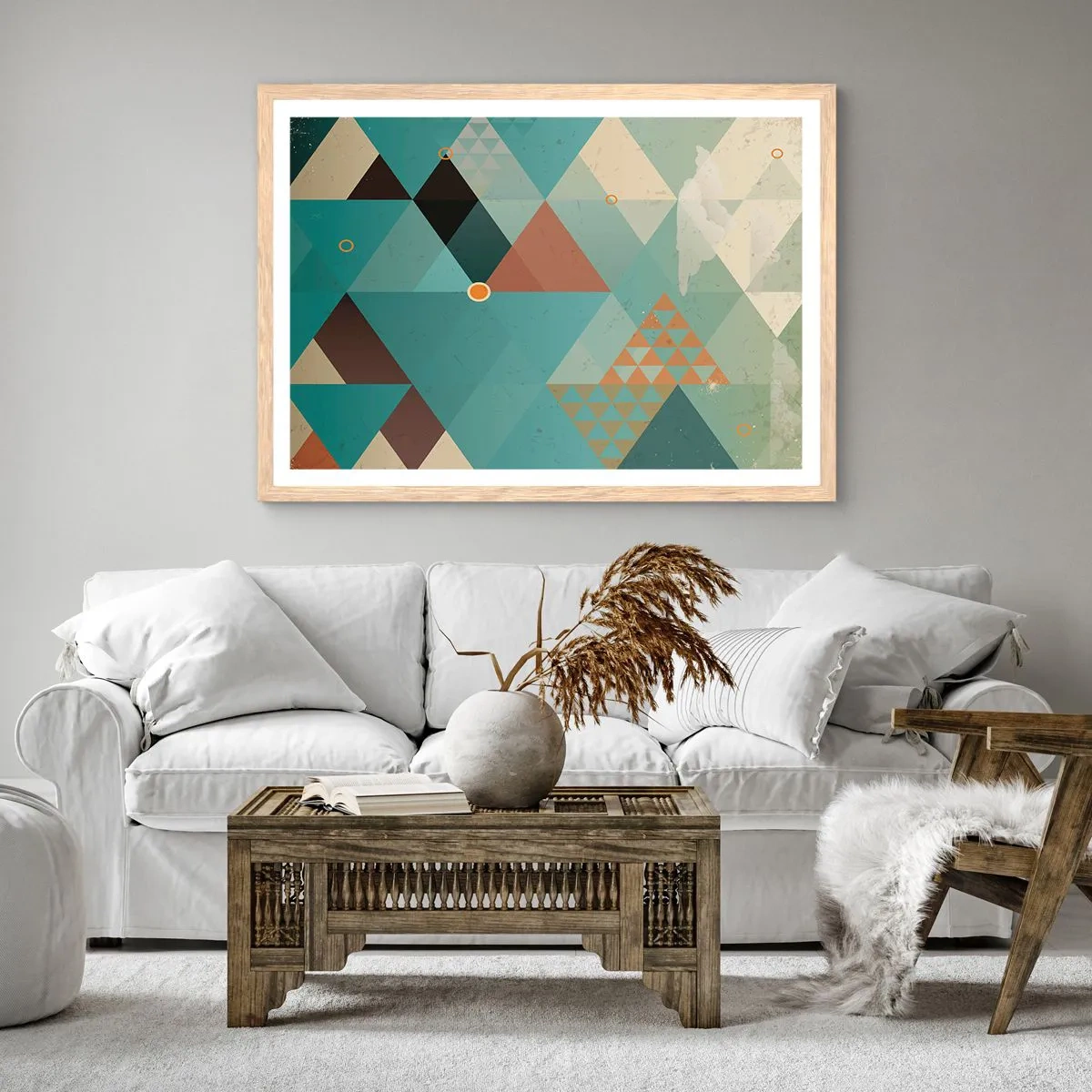 Affiche dans un chêne clair - Poster - Unité de la multiplicité, multiplicité de l'unité - 70x50 cm