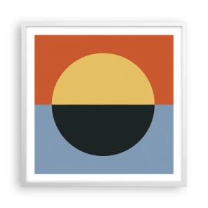 Affiche dans un cadre blanc - Poster - Composition de chaleur et de fraîcheur - 60x60 cm