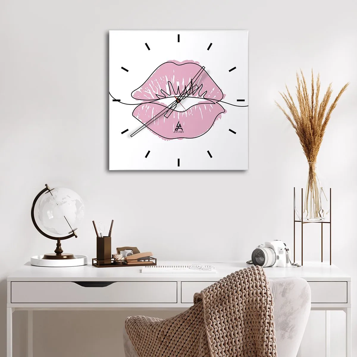 Horloge murale - Pendule murale - Prêt à l'embrassade? - 30x30 cm