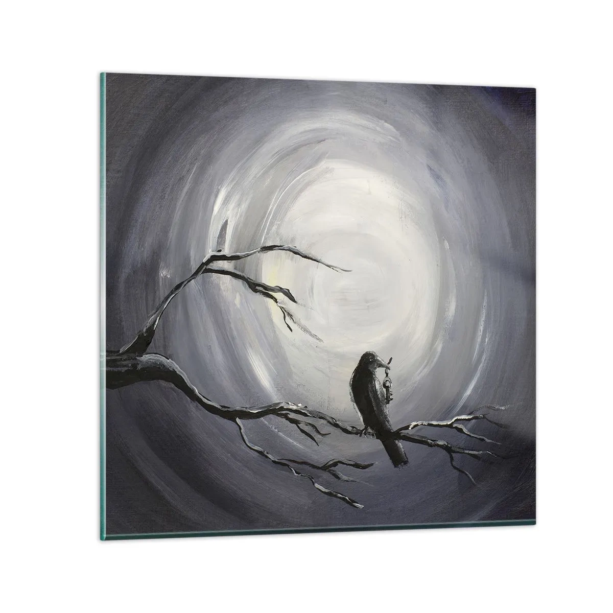 Impression sur verre - Image sur verre - La clé du mystère de la nuit - 40x40 cm
