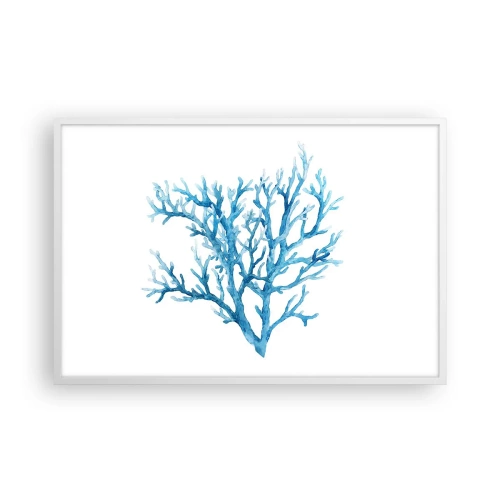 Affiche dans un cadre blanc - Poster - Filigrane nautique - 91x61 cm