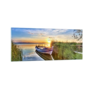 Impression sur verre - Image sur verre - La crique où les rêves deviennent réalité - 100x40 cm