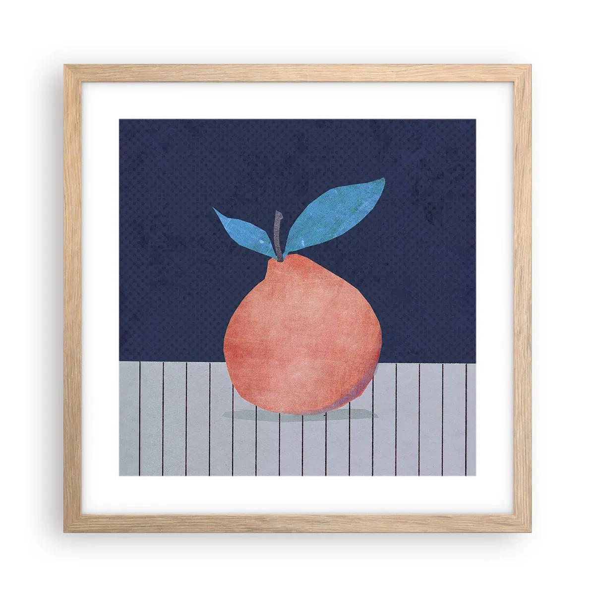 Affiche dans un chêne clair - Poster - Convexité et plan - 40x40 cm