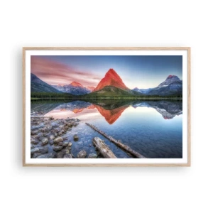 Affiche dans un chêne clair - Poster - Chaleur et fraicheur - 100x70 cm