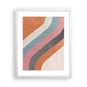 Affiche dans un cadre blanc - Poster - Composition diagonale – mouvement - 40x50 cm