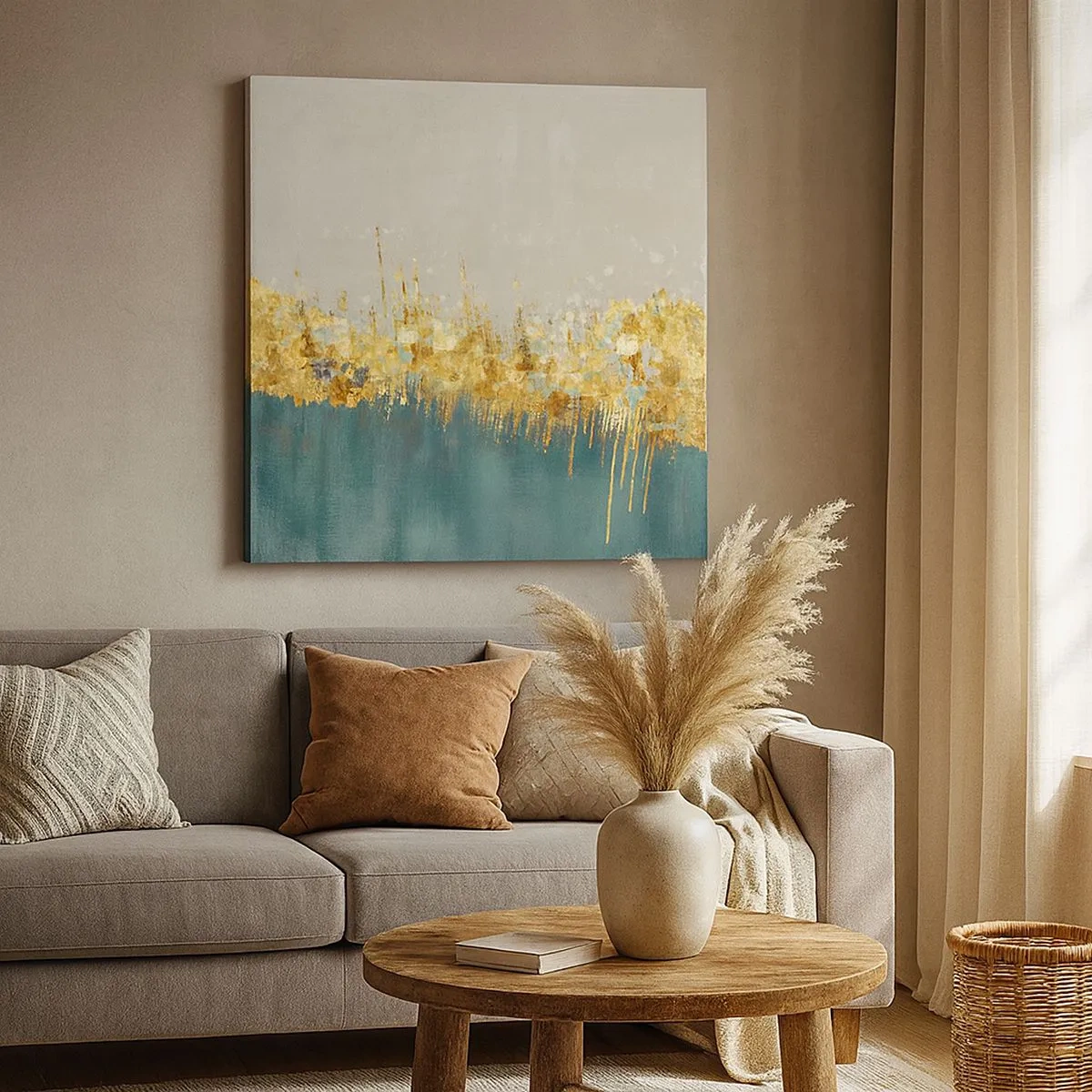 Impression sur toile - Image sur toile - La frontière dorée - 30x30 cm