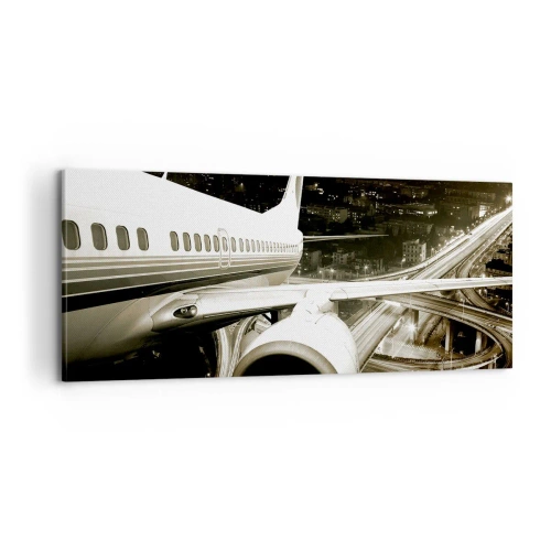 Impression sur toile - Image sur toile - Vole dans la nuit - 100x40 cm