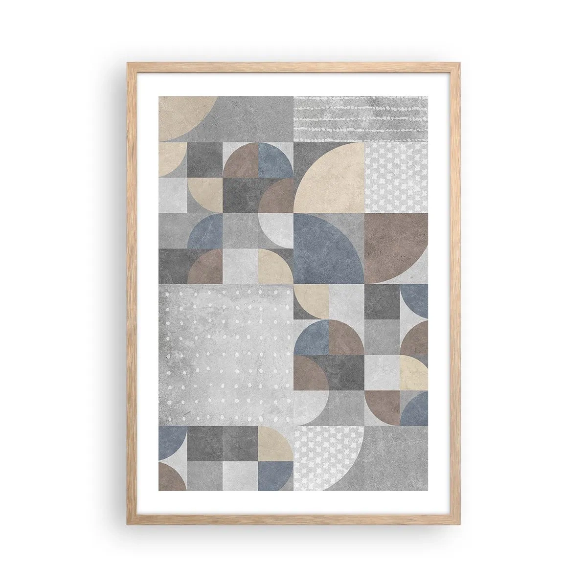 Affiche dans un chêne clair - Poster - Fantaisie de la céramique - 50x70 cm