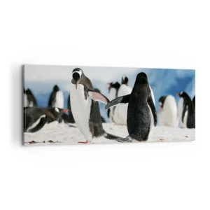 Impression sur toile - Image sur toile - Danser dans la neige - 100x40 cm