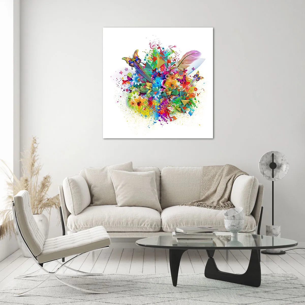 Impression sur verre - Image sur verre - Un bouquet de joie - 30x30 cm