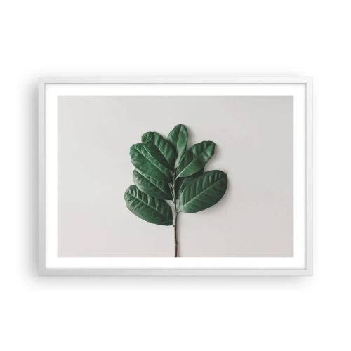 Affiche dans un cadre blanc - Poster - Dessin de la nature elle-même - 70x50 cm