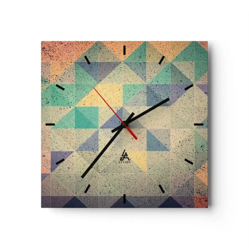 Horloge murale - Pendule murale - République des triangles - 40x40 cm