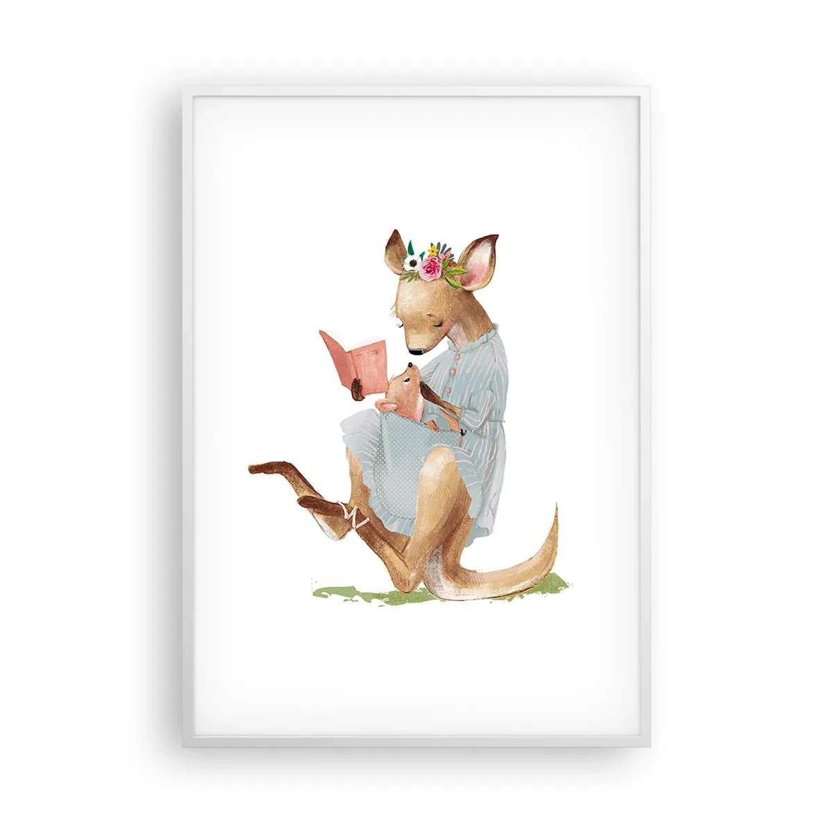 Affiche dans un cadre blanc - Poster - Lis-moi maman - 70x100 cm