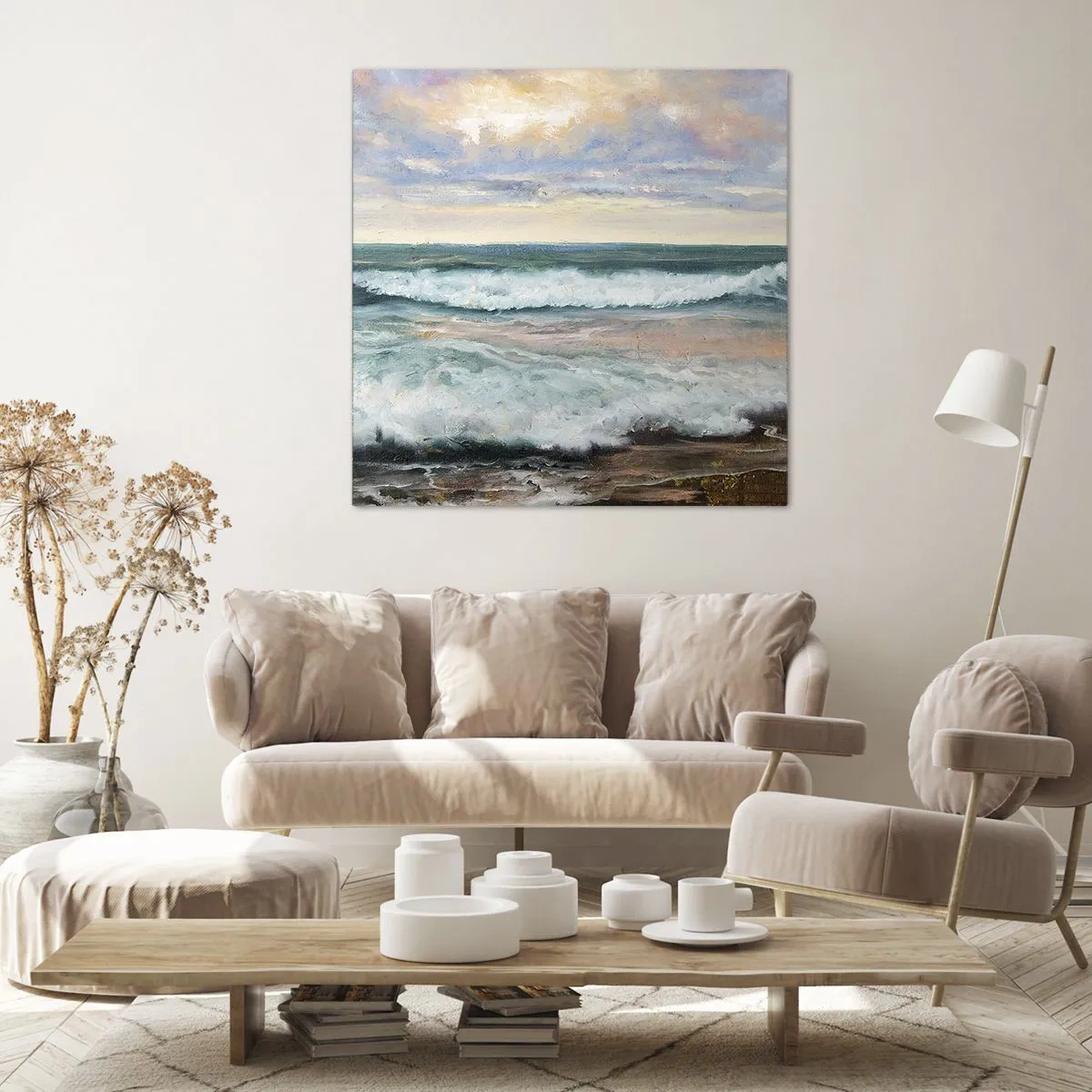 Impression sur toile - Image sur toile - Ici tu adouciras ton âme - 50x50 cm