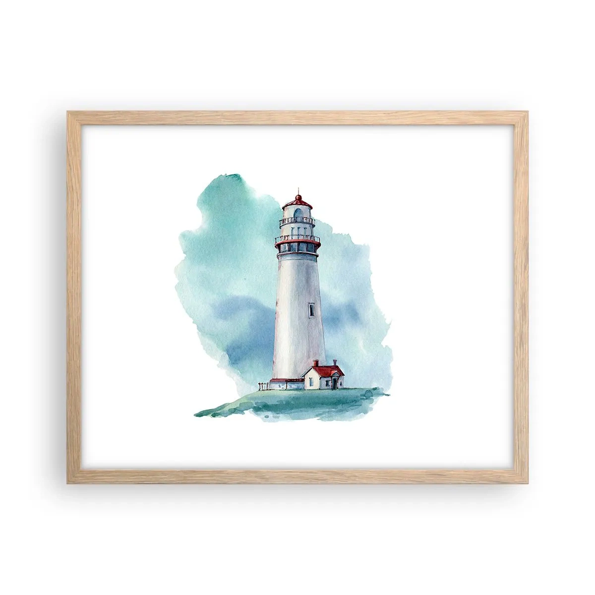 Affiche dans un chêne clair - Poster - La douce sœur du bleu - 50x40 cm