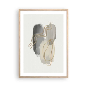 Affiche dans un chêne clair - Poster - Durée et mouvement - 50x70 cm