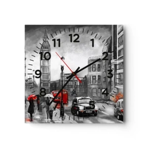 Horloge murale - Pendule murale - Pas du tout une ville grise - 40x40 cm