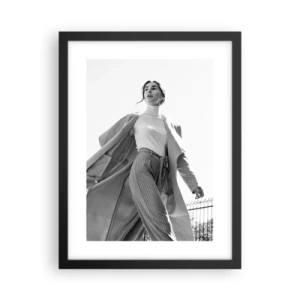 Affiche dans un cadre noir - Poster - Tu viens avec moi? - 30x40 cm