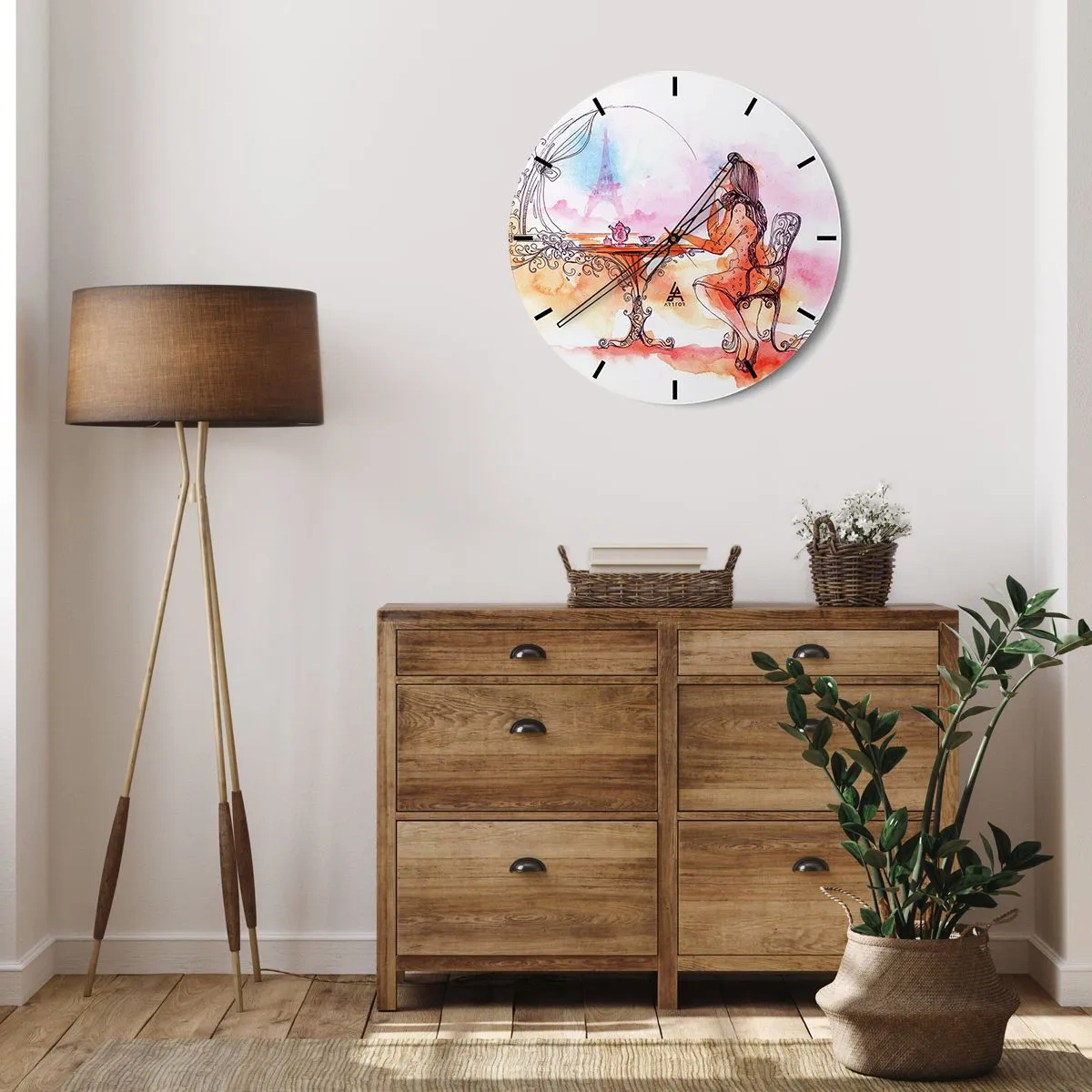 Horloge murale - Pendule murale - Le chic parisien - 40x40 cm