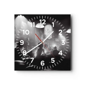 Horloge murale - Pendule murale - Dans une ambiance jazz - 30x30 cm