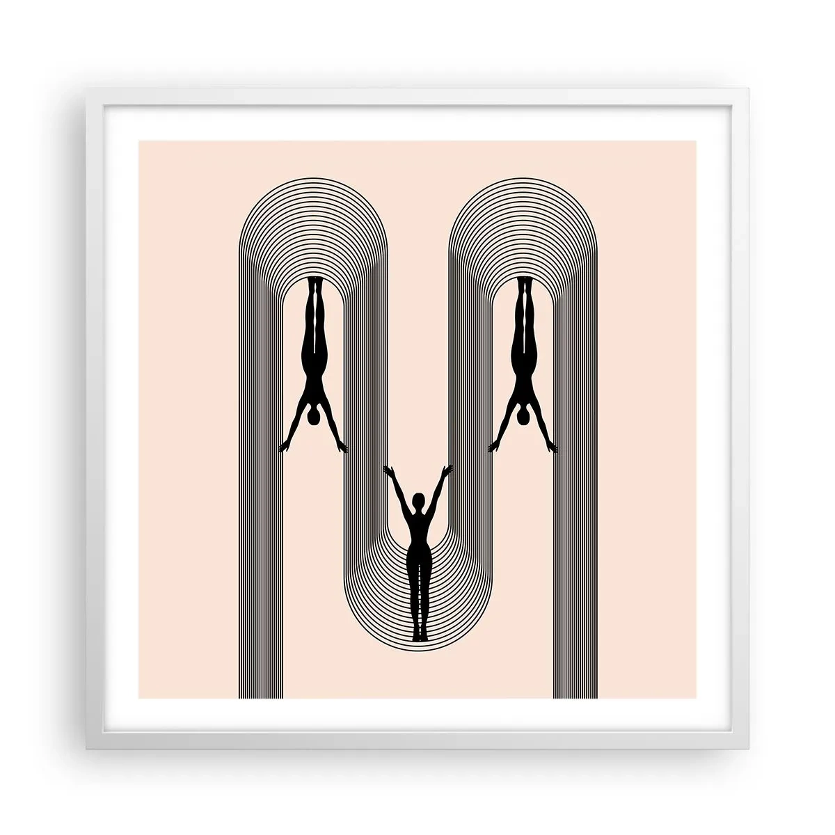 Affiche dans un cadre blanc - Poster - Les jambes en l’air - 60x60 cm