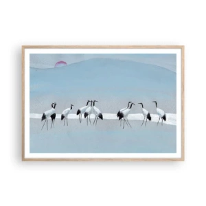 Affiche dans un chêne clair - Poster - Après une chaude journée - 100x70 cm