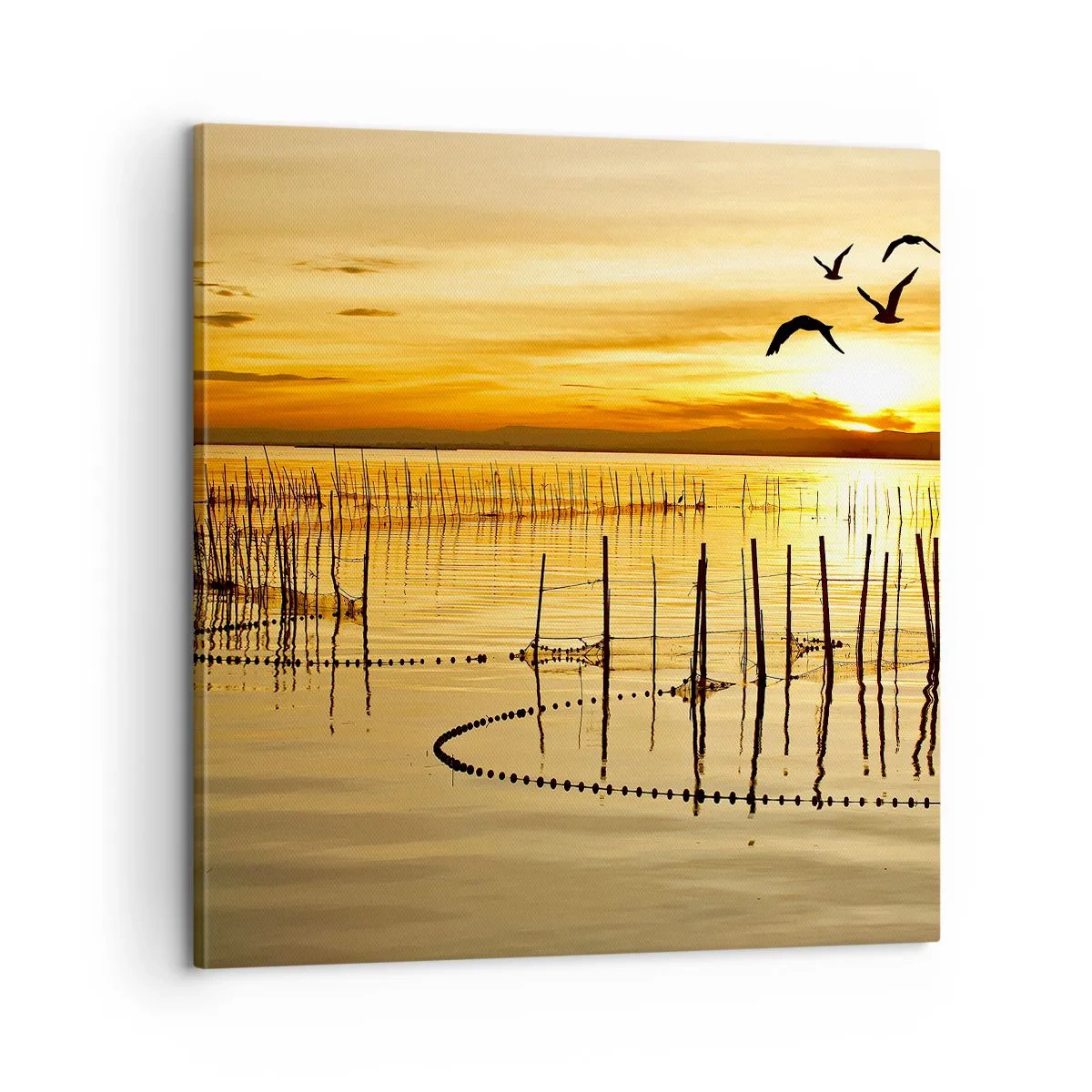 Impression sur toile - Image sur toile - À la pêche - 60x60 cm