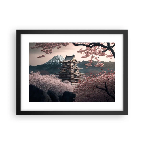 Affiche dans un cadre noir - Poster - Le pays des cerisiers en fleurs - 40x30 cm