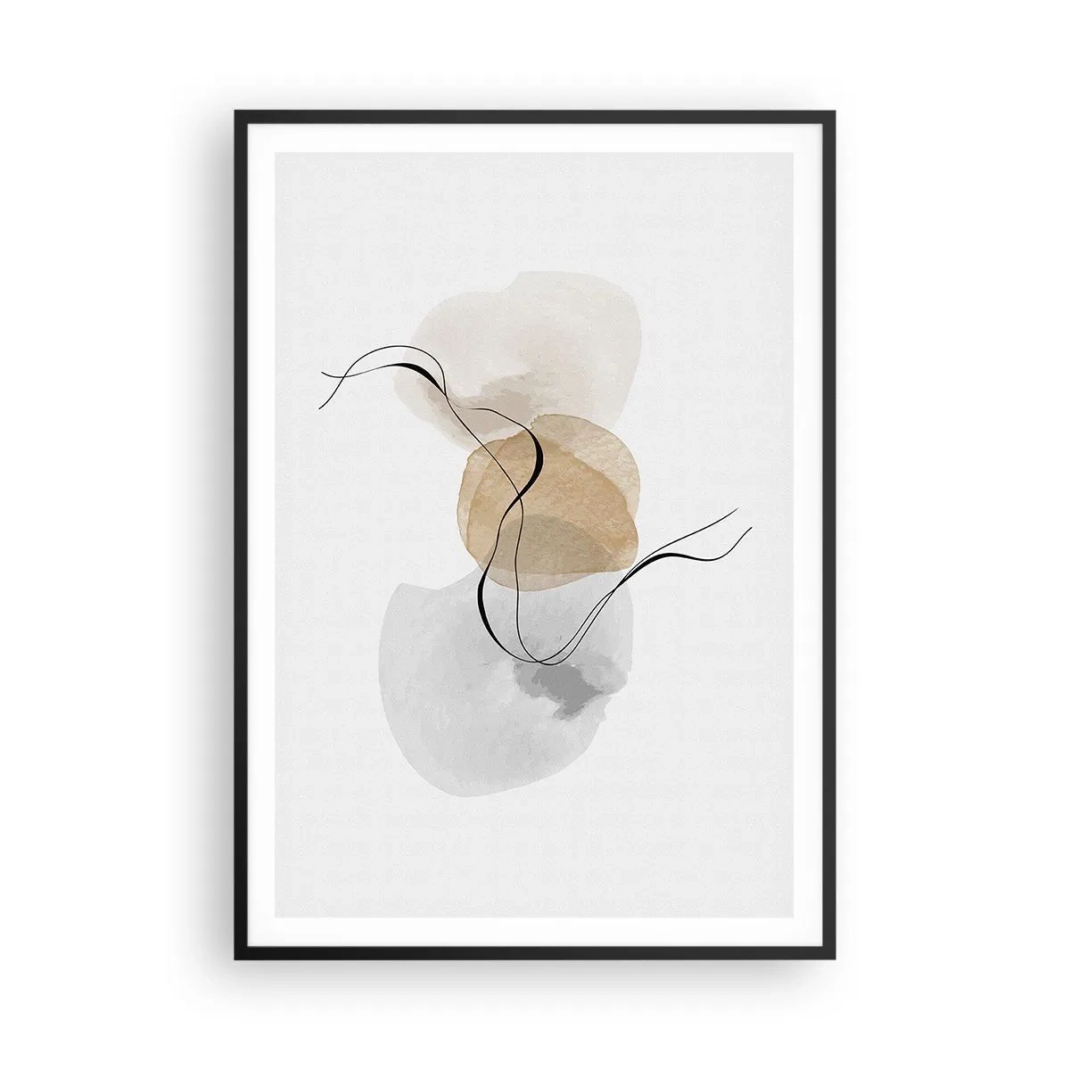 Affiche dans un cadre noir - Poster - Perles d'air - 70x100 cm