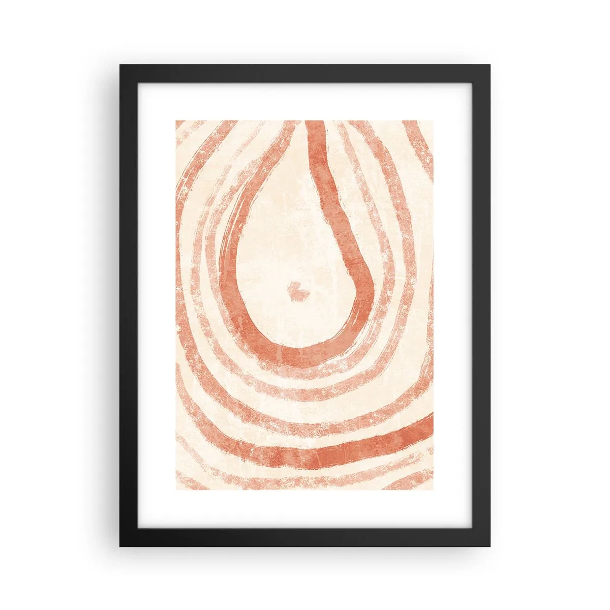 Affiche dans un cadre noir - Poster - Cercles de corail – composition - 30x40 cm