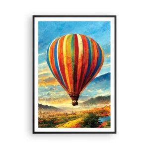 Affiche dans un cadre noir - Poster - Dans le silence on voit mieux - 70x100 cm