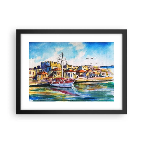 Affiche dans un cadre noir - Poster - Après-midi arc-en-ciel - 40x30 cm