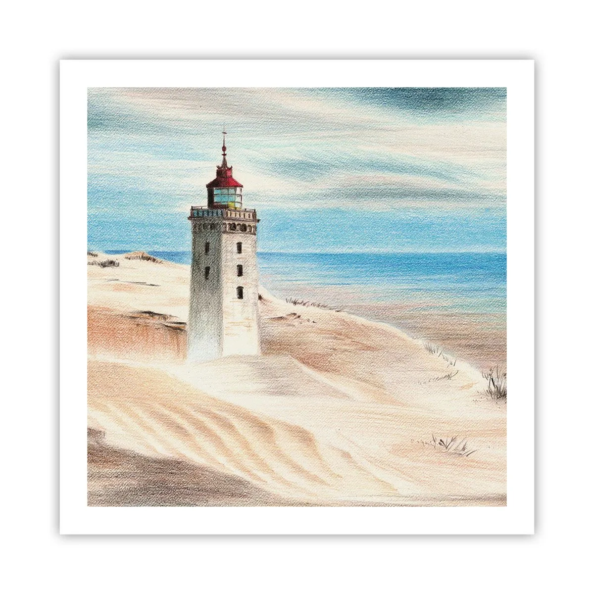 Affiche - Poster - Toujours regarder la mer - 60x60 cm