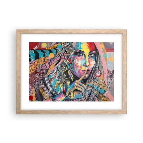 Affiche dans un chêne clair - Poster - Taisez-vous jusqu'à ce que vous compreniez - 40x30 cm