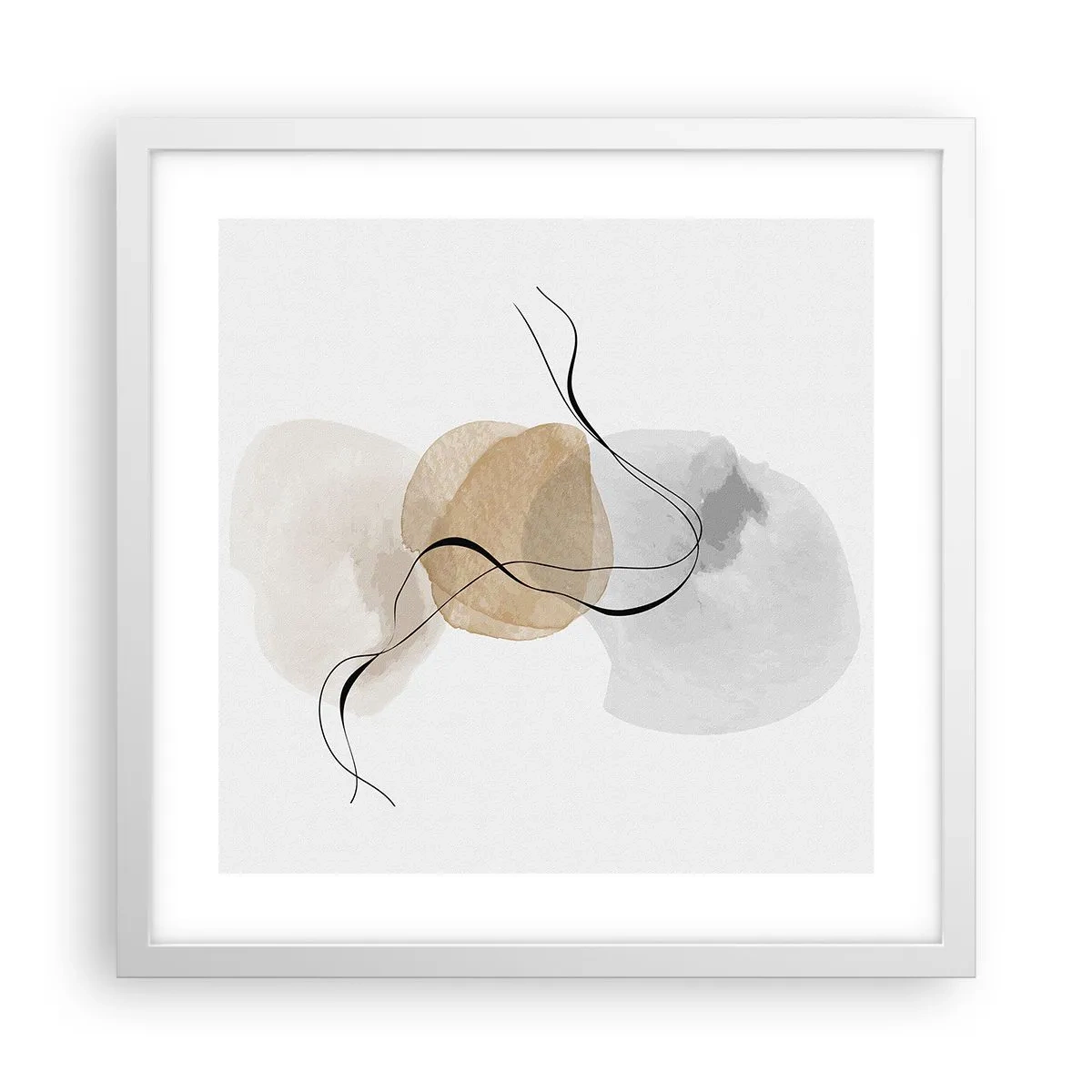 Affiche dans un cadre blanc - Poster - Perles d'air - 40x40 cm
