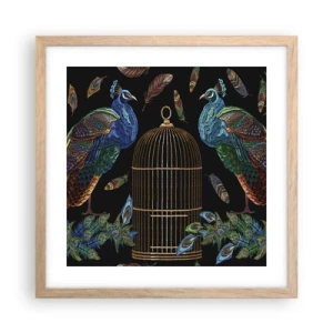 Affiche dans un chêne clair - Poster - En robes royales - 40x40 cm