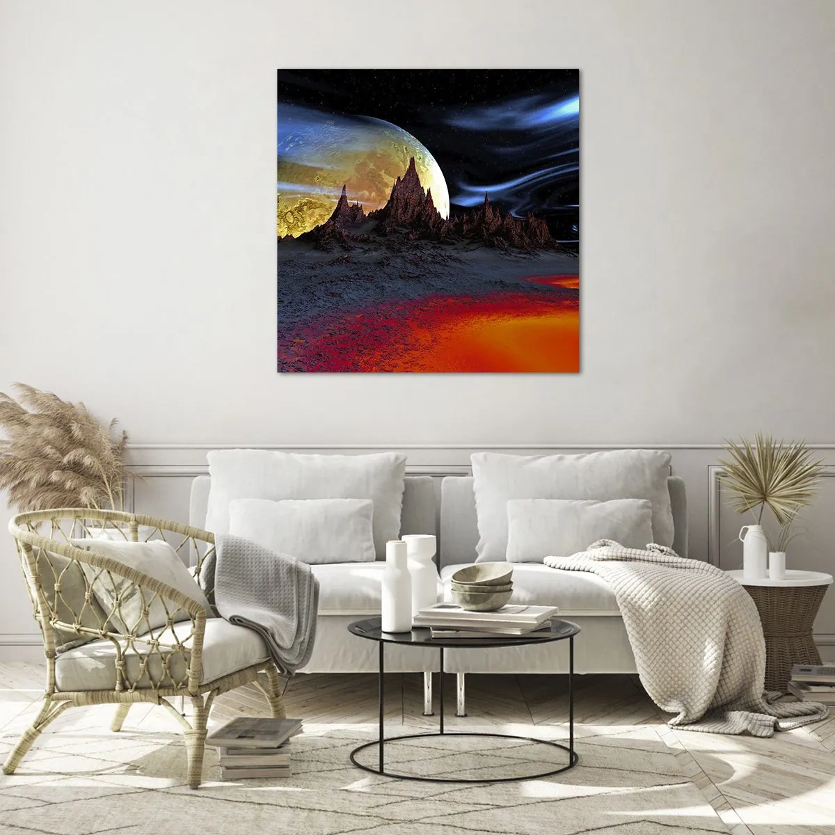 Impression sur verre - Image sur verre - Monde inconnu - 30x30 cm