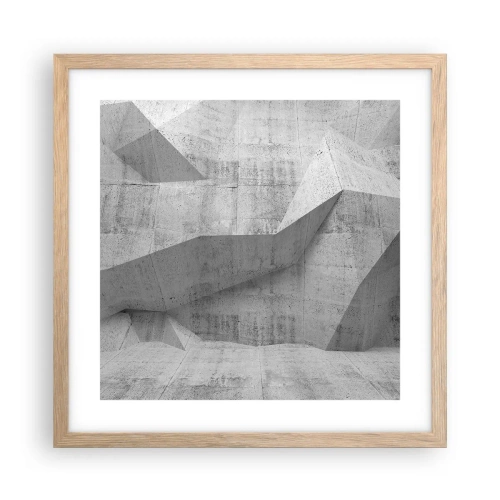 Affiche dans un chêne clair - Poster - Un vrai challenge - 40x40 cm