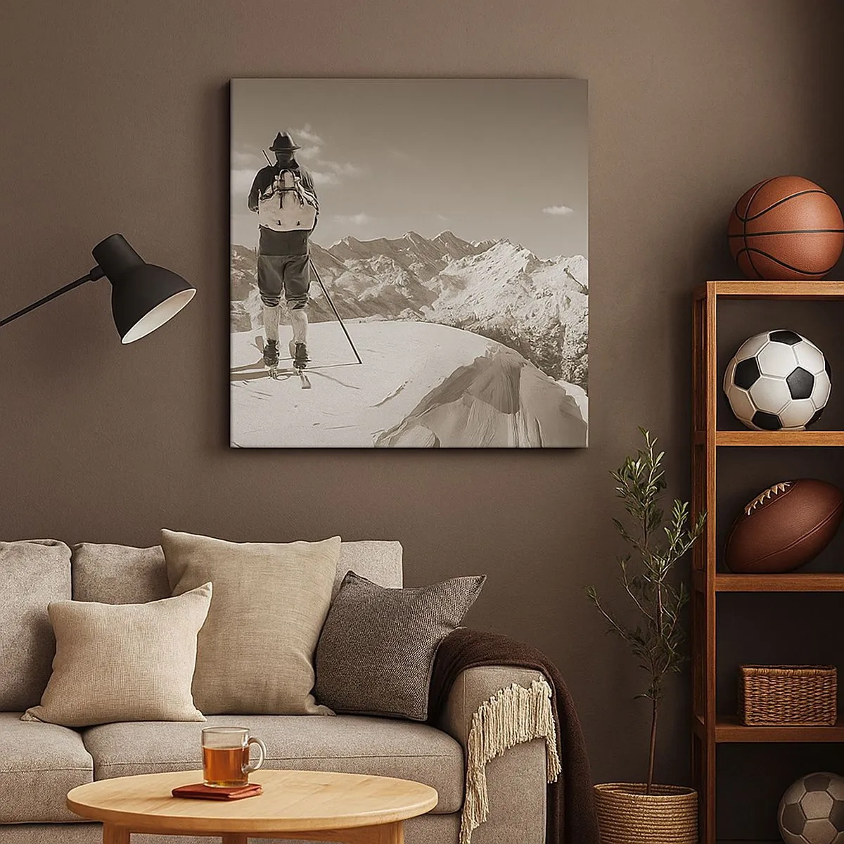 Impression sur toile - Image sur toile - Toutes les mêmes ces montagnes - 30x30 cm