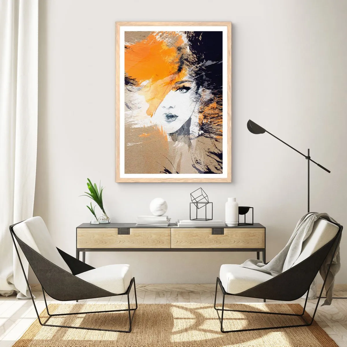 Affiche dans un chêne clair - Poster - Et la lumière fut - 30x40 cm