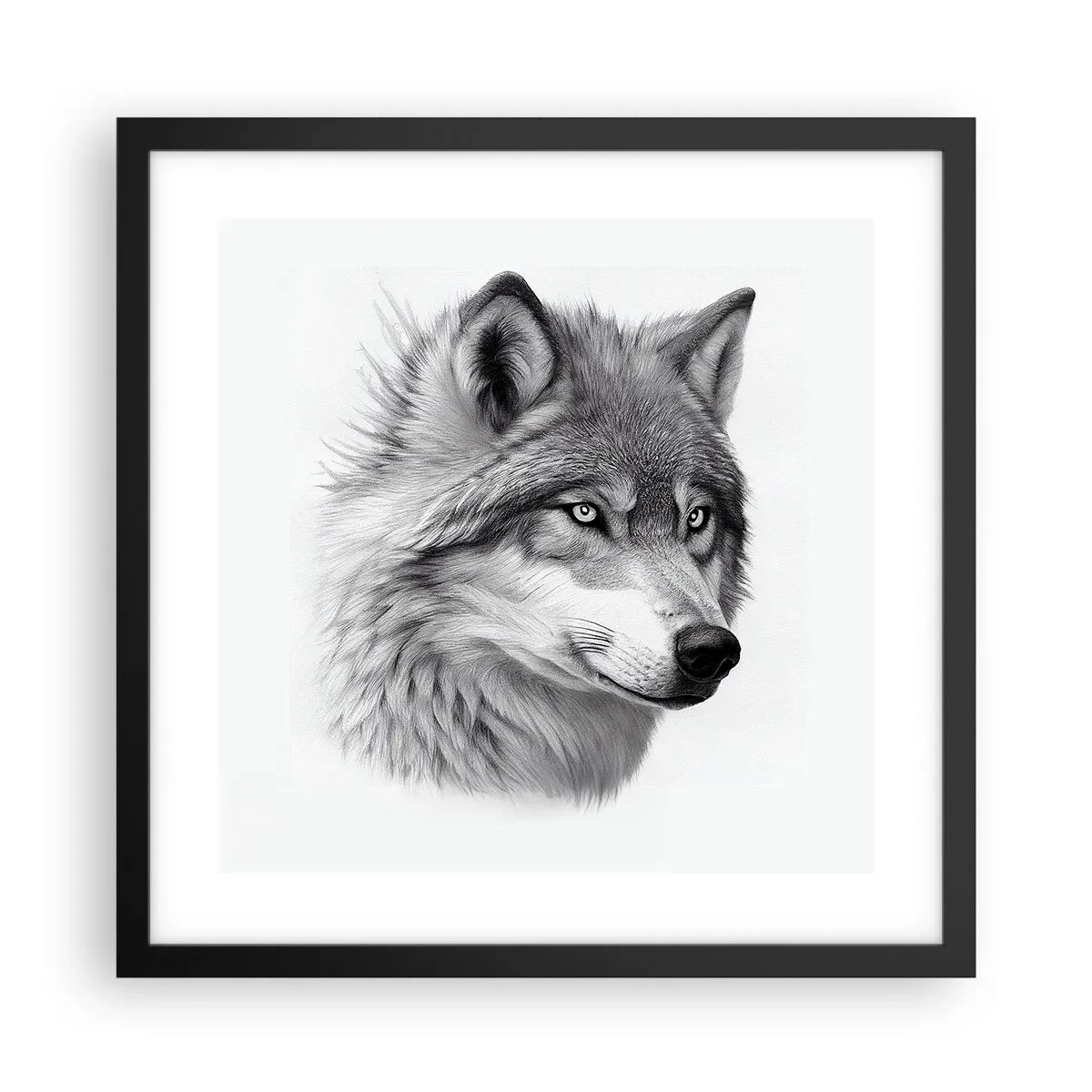 Affiche dans un cadre noir - Poster - Alpha – sans aucun doute - 40x40 cm