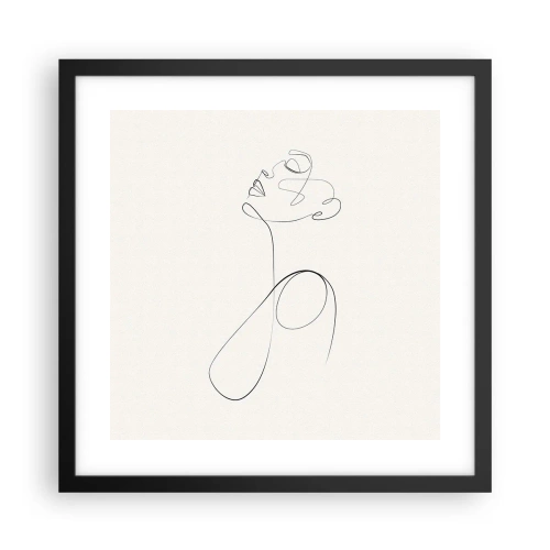 Affiche dans un cadre noir - Poster - En boucle dans les rêves - 40x40 cm