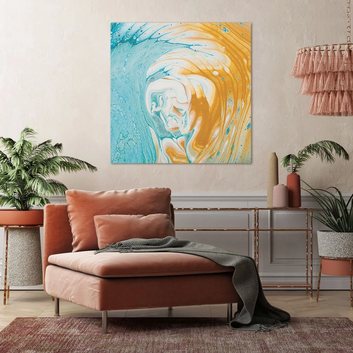 Impression sur toile - Image sur toile - Tourbillon pastel - 60x60 cm
