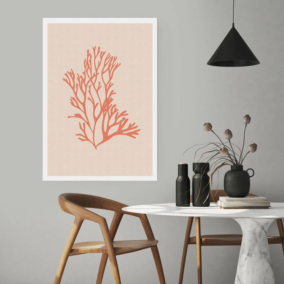 Affiche - Poster - Filigrane de corail - 40x50 cm