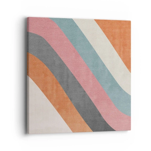 Impression sur toile - Image sur toile - Composition diagonale – mouvement - 40x40 cm