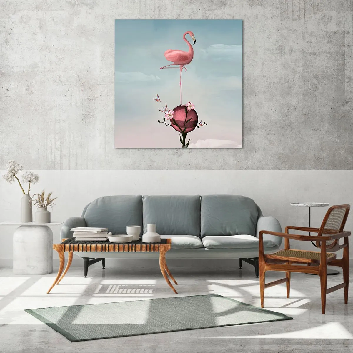 Impression sur verre - Image sur verre - Allégorie du basket-ball - 60x60 cm