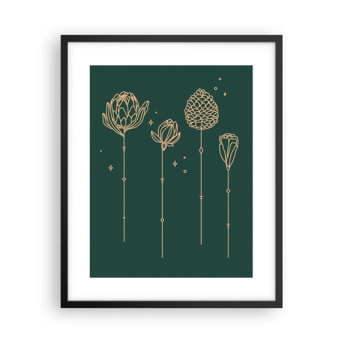 Affiche dans un cadre noir - Poster - La famille Plante - 40x50 cm