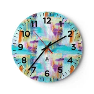 Horloge murale - Pendule murale - Labyrinthe reluisant - 30x30 cm