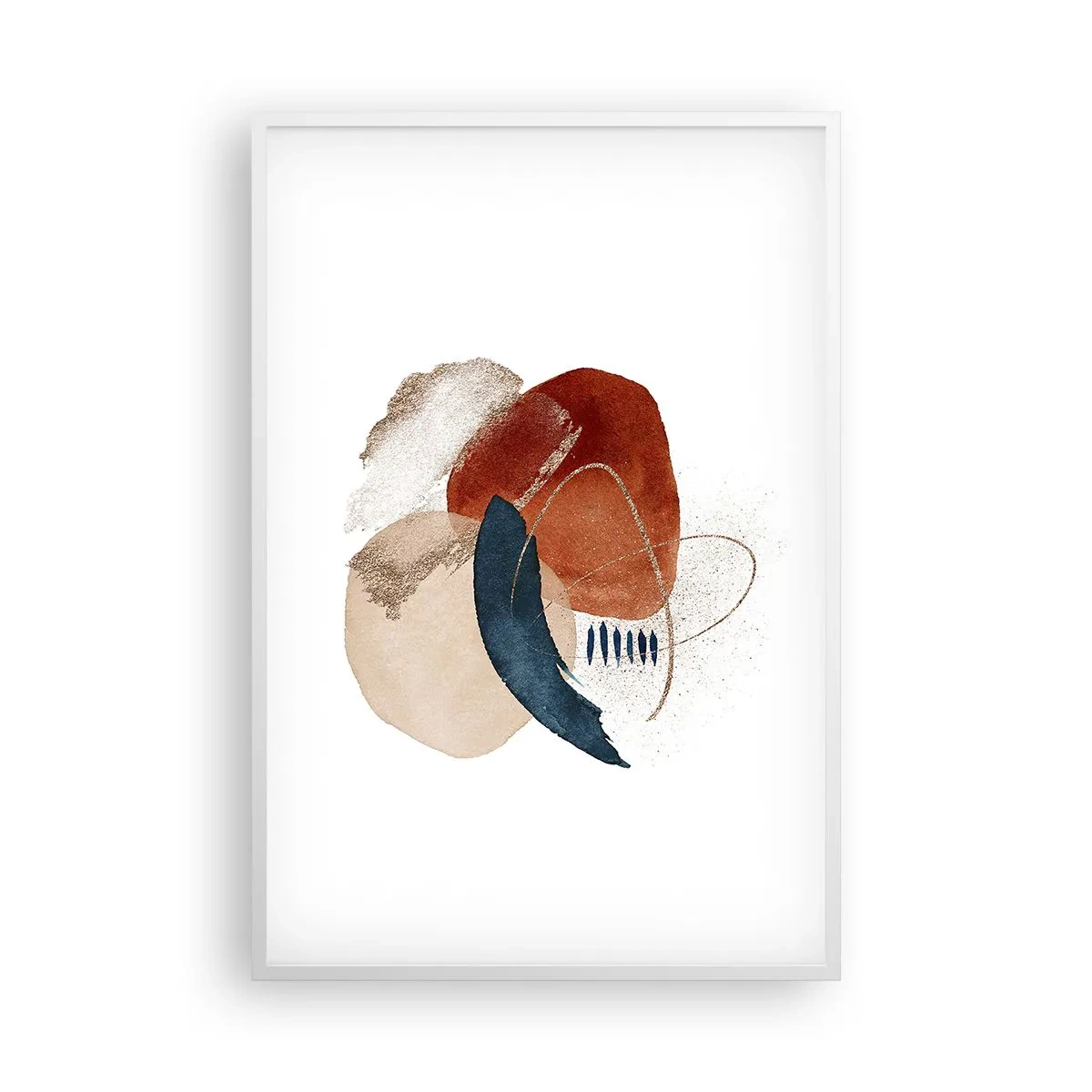 Affiche dans un cadre blanc - Poster - Composition ovale - 61x91 cm