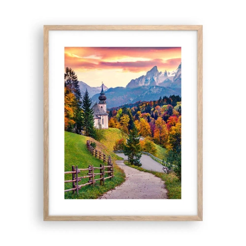 Affiche dans un chêne clair - Poster - Paysage comme peind - 40x50 cm